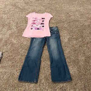 👖👚Justice t-shirt and jeans👚👖